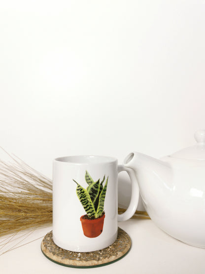 Snake Plant Sansevieria  11oz Coffee Mug, Ceramic, White