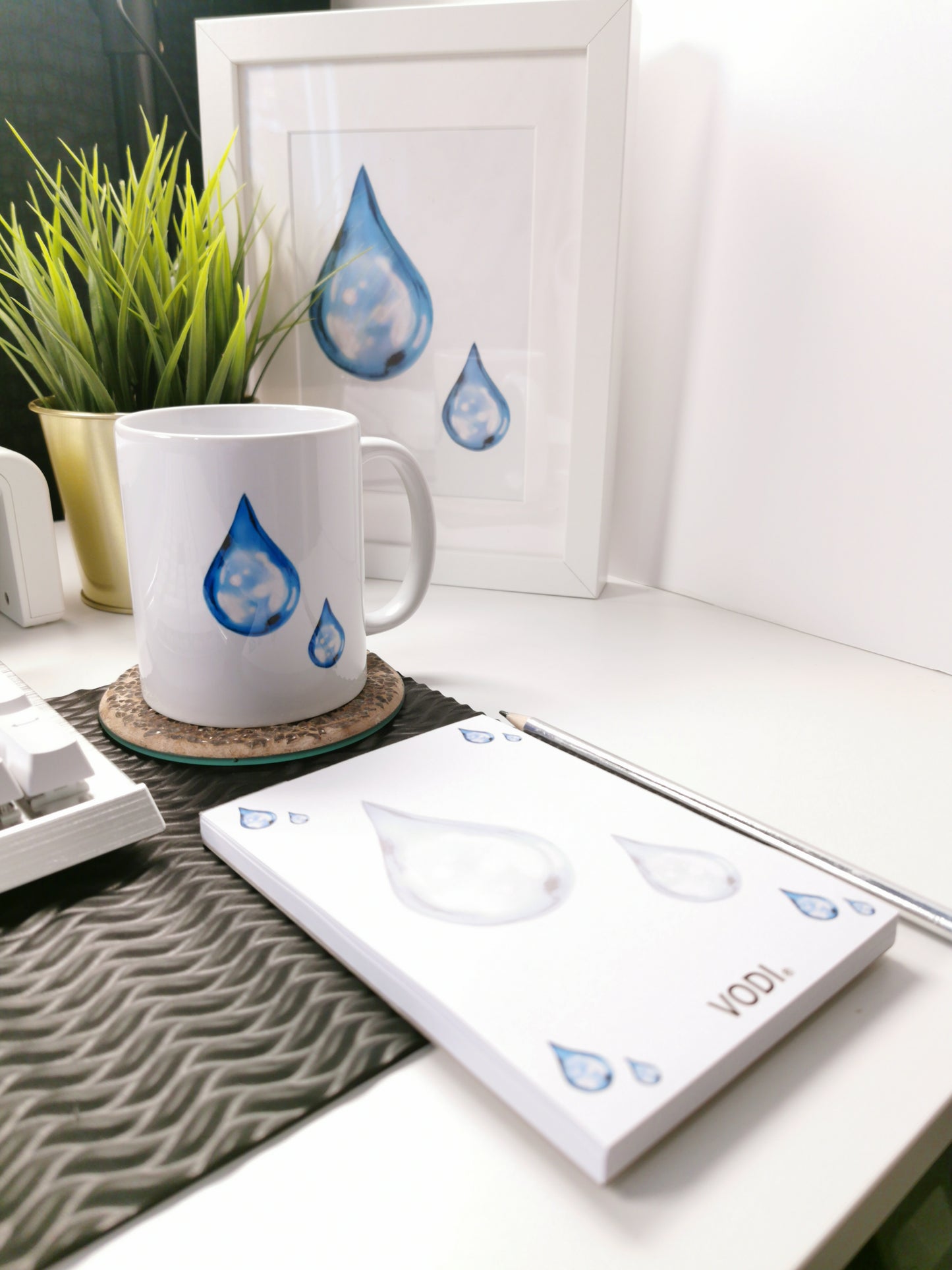 Water-drop Notepad, A6, 120gsm, Top Glue Binding