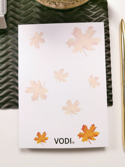 Autumn Maple Leaf Notepad, A6, 120gsm, Top Glue Binding